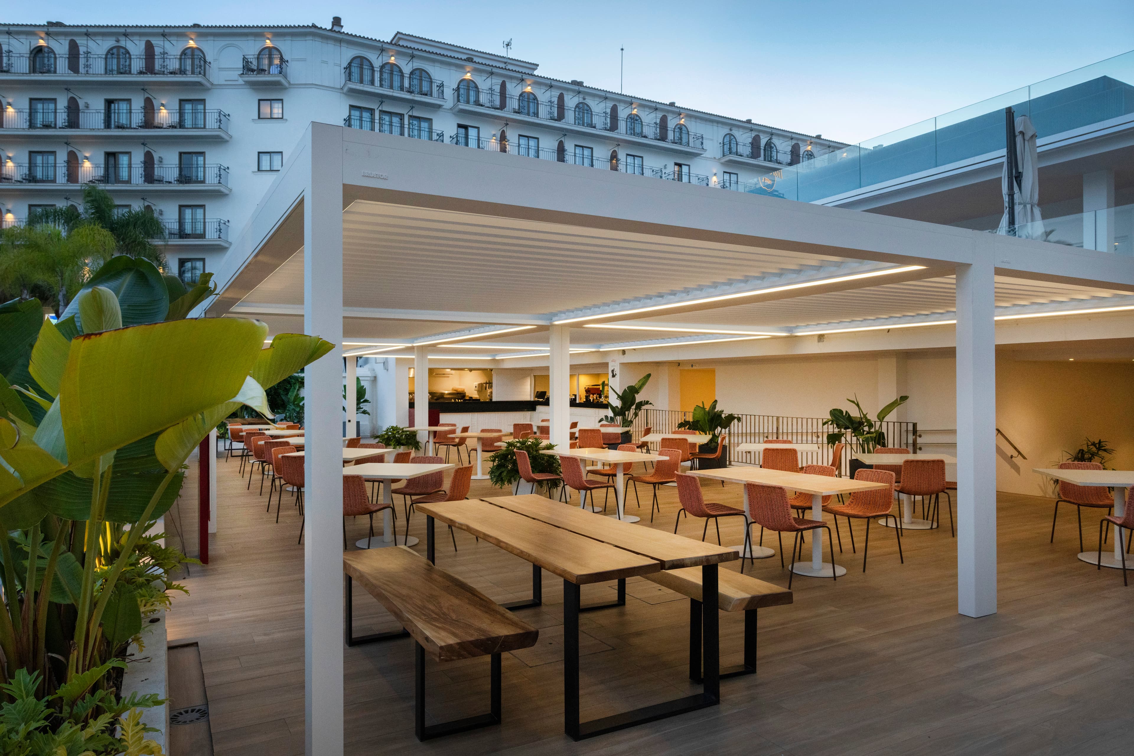 luxury restaurant patio enclosure