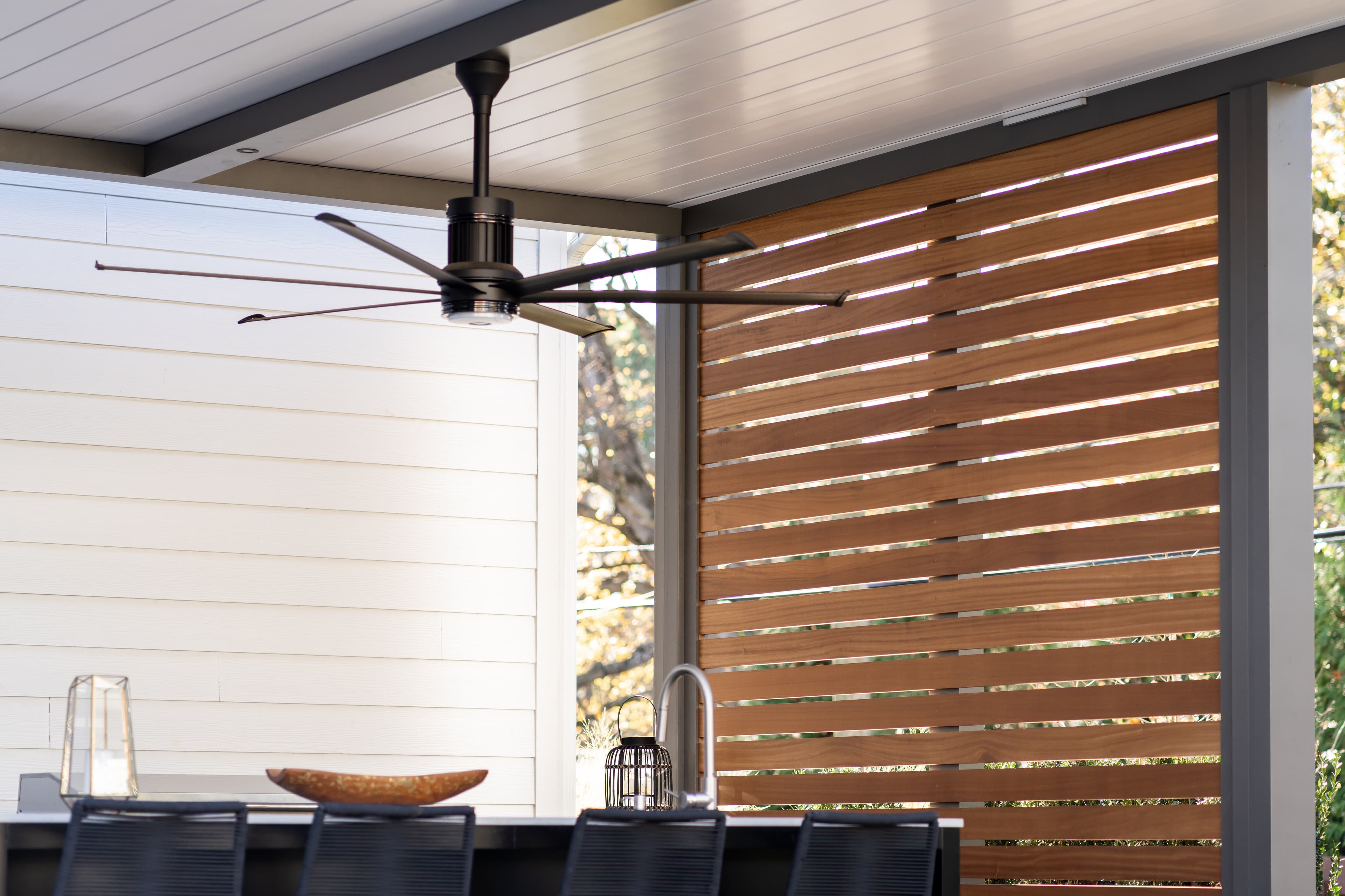 residential gray bronze r blade white louvers 02