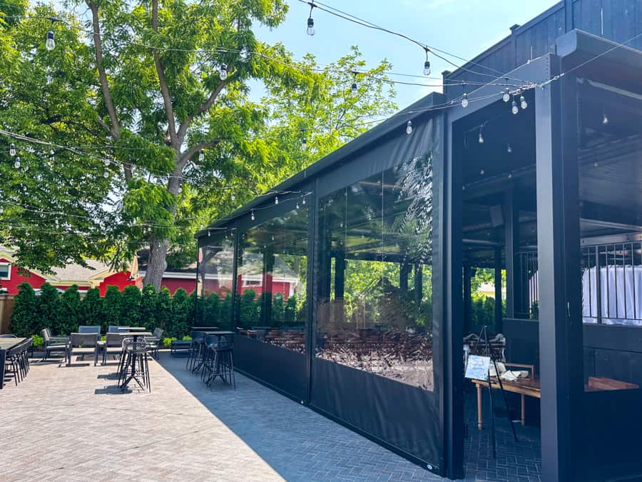 Kenosha Harbor rooftop bar screens