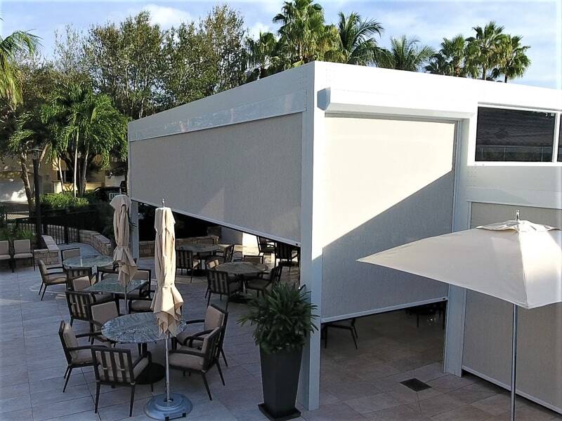 Lake Geneva rooftop bar screen enclosure