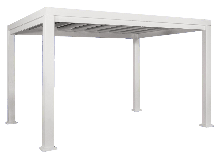 White Louvered Roof System