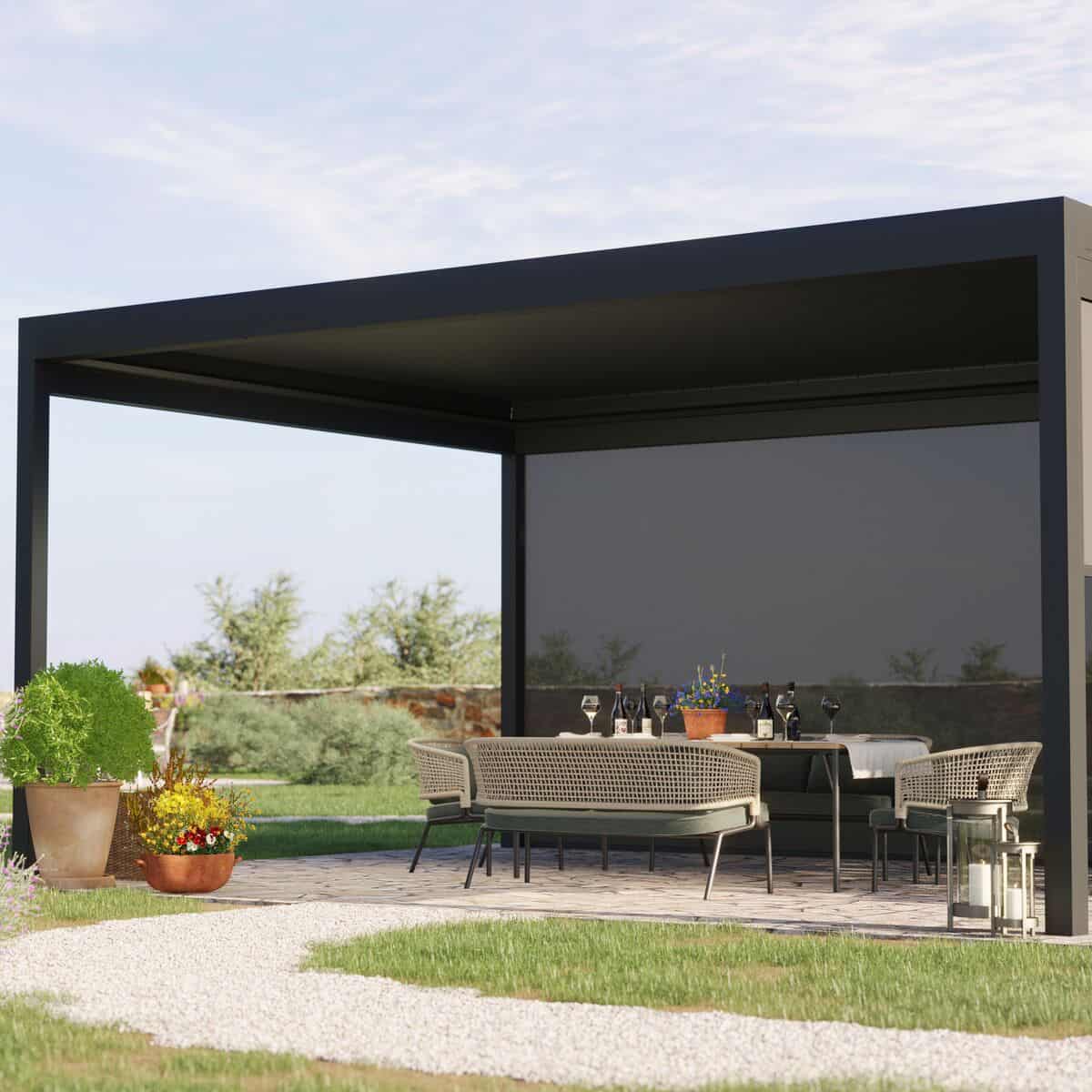 Simmons Island deck with motorized screen